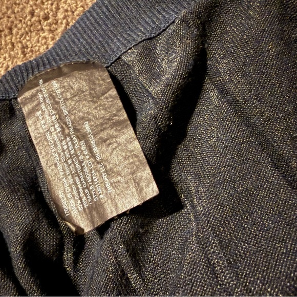 Theory Pleated Palazzo Pants in Navy - Picture 7 of 7